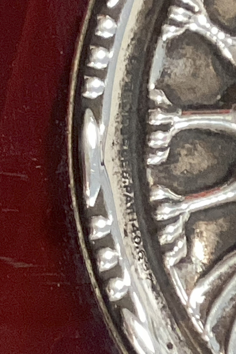 Smykkeæske med Aaron Shatkin Sterling Sølv Turtelduer Broche fra 1940erne