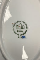 Bing og Grøndahl Blå Tone med guld Ovalt Serveringsfad No. 15/315