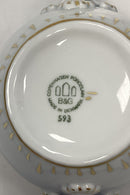 Bing og Grøndahl Blå Tone med guld Sukkeskål med Låg No. 94a/593