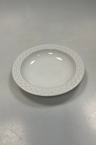 Bing og Grøndahl / Kronjyden Hvid Cordial Dyb Tallerken No. 322