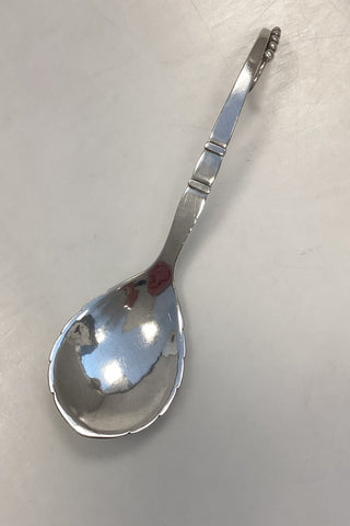 Georg Jensen no. 76 Ornamental Silver Serving Spoon