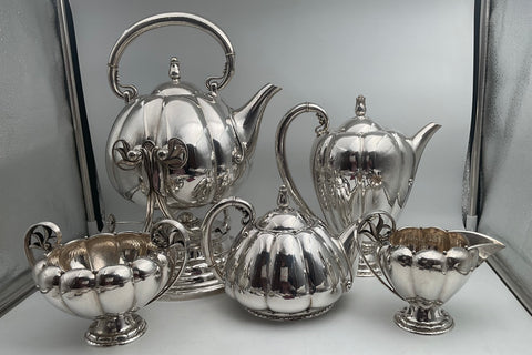 Georg Jensen Sterling Sølv 5 dele The og Kaffe sæt No. 179