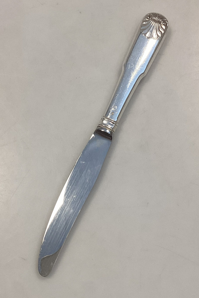 W & S Sørensen / Fredericia Sølv Middagskniv Musling