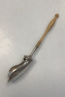 Dansk Provins sølv sukker ske med horn håndtag