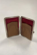 Antik Cigaretetui i Sølvplet med Elfenben