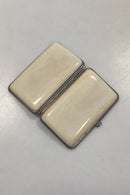 Antik Cigaretetui i Sølvplet med Elfenben