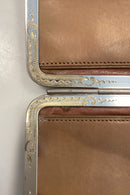 Antik Cigaretetui i Sølvplet med Elfenben