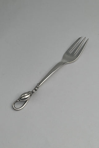 Georg Jensen Sterling Sølv Magnolia Kagegaffel No. 43
