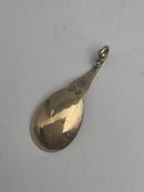 Georg Jensen Forgyldt Sterling Sølv Ornamental Salt Ske No 110.  Måler 4,1cm / 1.61 inch
