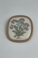 Royal Copenhagen Flora Broche / Vedhæng I Porcelæn og Sterling Sølv (Anton Michelsen)