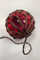 Holmegaard / Kastrup / Fyens Glasværker Dekorationskugle i net