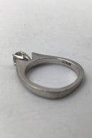 Georg Jensen og Wendel 18K Hvidguld Solitairering med Brillant - Danam Antik