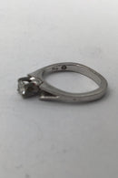 Georg Jensen og Wendel 18K Hvidguld Solitairering med Brillant - Danam Antik