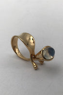Georg Jensen 18K Guld Ring No 915 Månesten Torun - Danam Antik