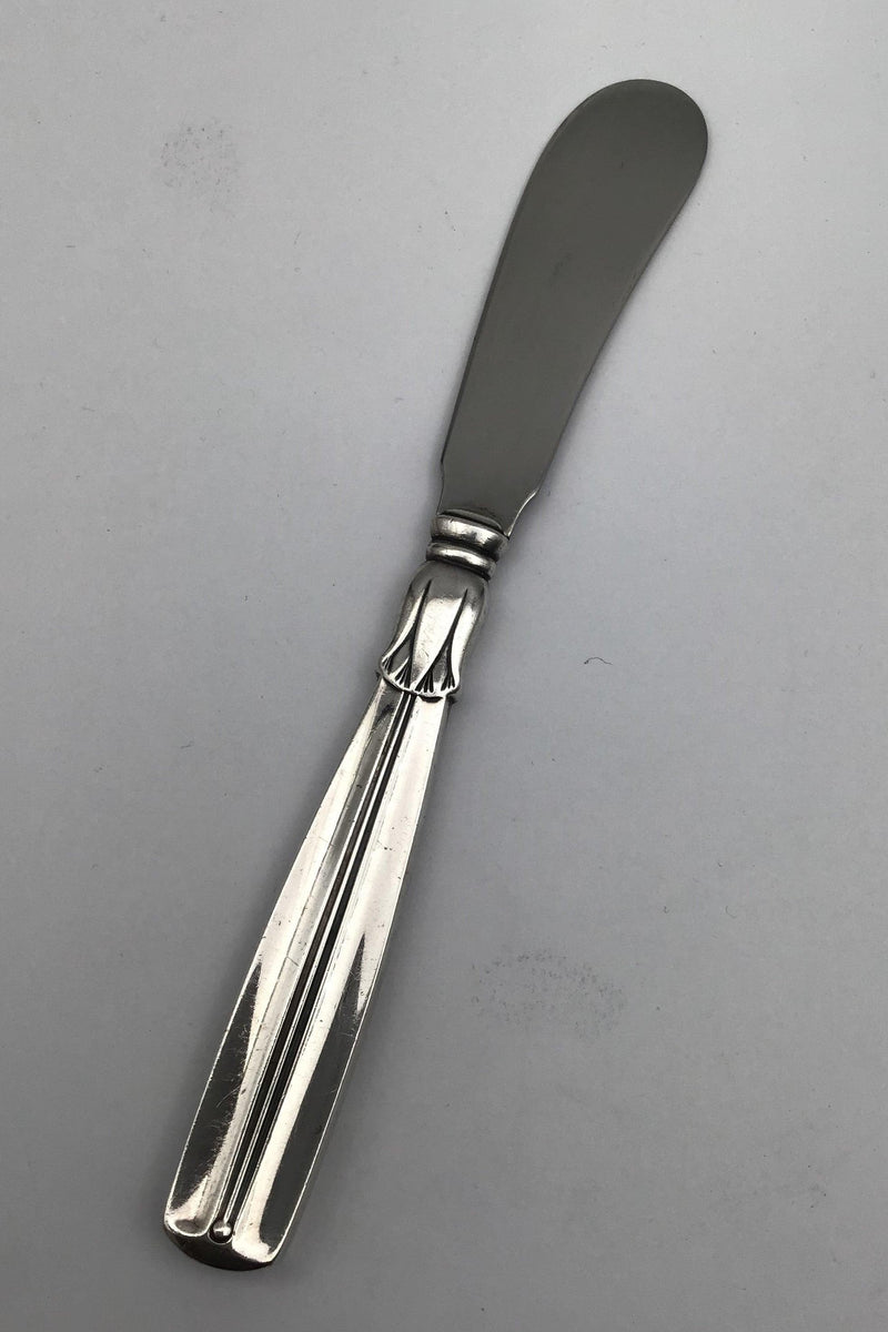 Horsens Sølv Lotus Sølv Smørkniv - Danam Antik