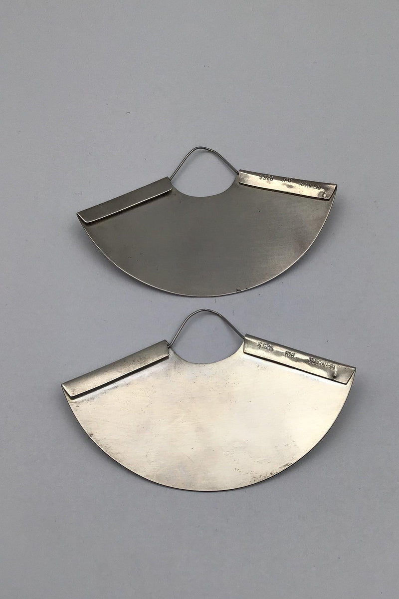 Hans Hansen Sterling Sølv Moderne Øreringe (Gail Spence) - Danam Antik