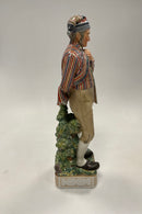 Royal Copenhagen Overglasur Figur af ung mand fra Horne No. 12225