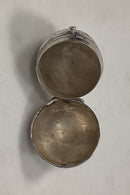 Antik Æggeformet Pilleæske / Snusdåse i sølv