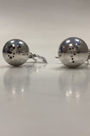 Georg Valdemar Nielsen Blomsterformet Sølv salt og peber sæt