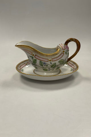 Royal Copenhagen Flora Danica Gravy Boat with saucer No 3556