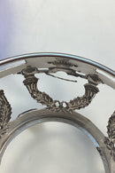 DFA Sukker / kandis Bowl i sølvplet med blå glas indsats