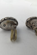 Georg Jensen Sterling Sølv Øreclips Årssmykke 2001 Rav - Danam Antik