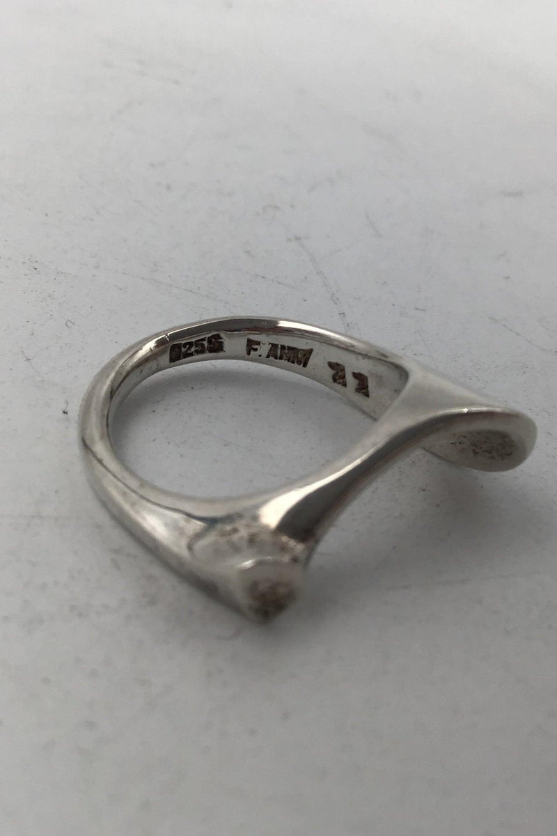 Frank Ahm Sterling Sølv Moderne Ring No. 77 - Danam Antik