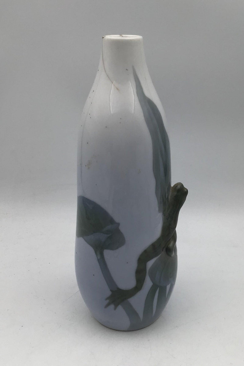 Royal Copenhagen Art Nouveau Vase med Frø og Guldsmed No 465/250 - Danam Antik