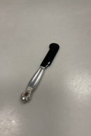 Georg Jensen Sterling Sølv Konge Kaviarkniv med blad af horn No. 67