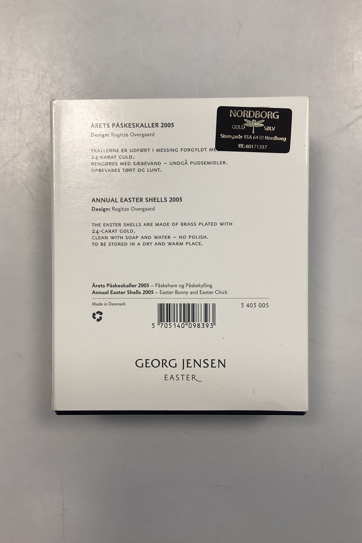 Georg Jensen Easter Shells of the Year 2005 - Easter Bunny and Easter