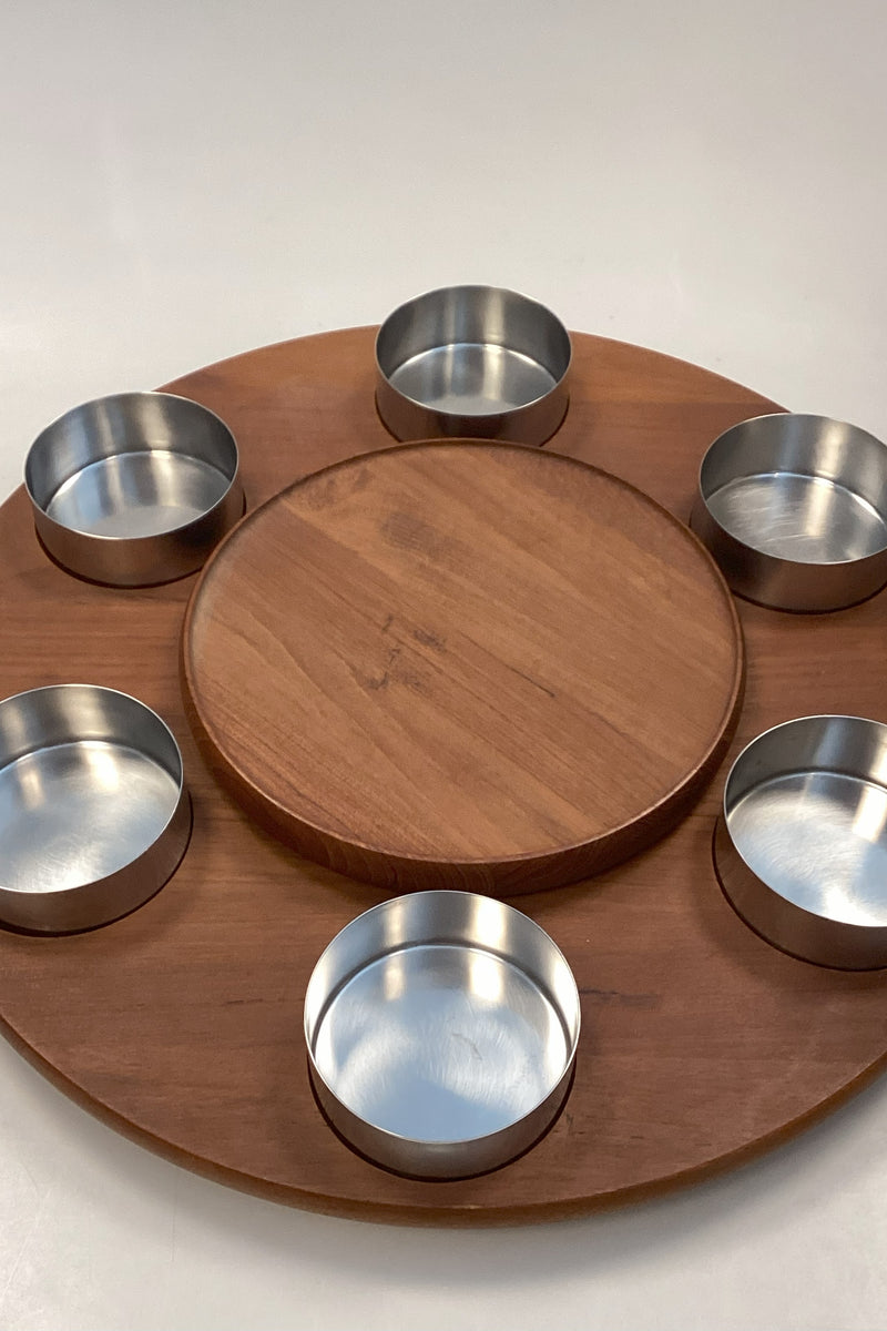Stelton Lazy Susan fondue drejefad med 6 skåle af rustfrit stål