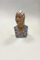 Dahl Jensen Figur No. 1211 - Buste af Afrikansk Kvinde
