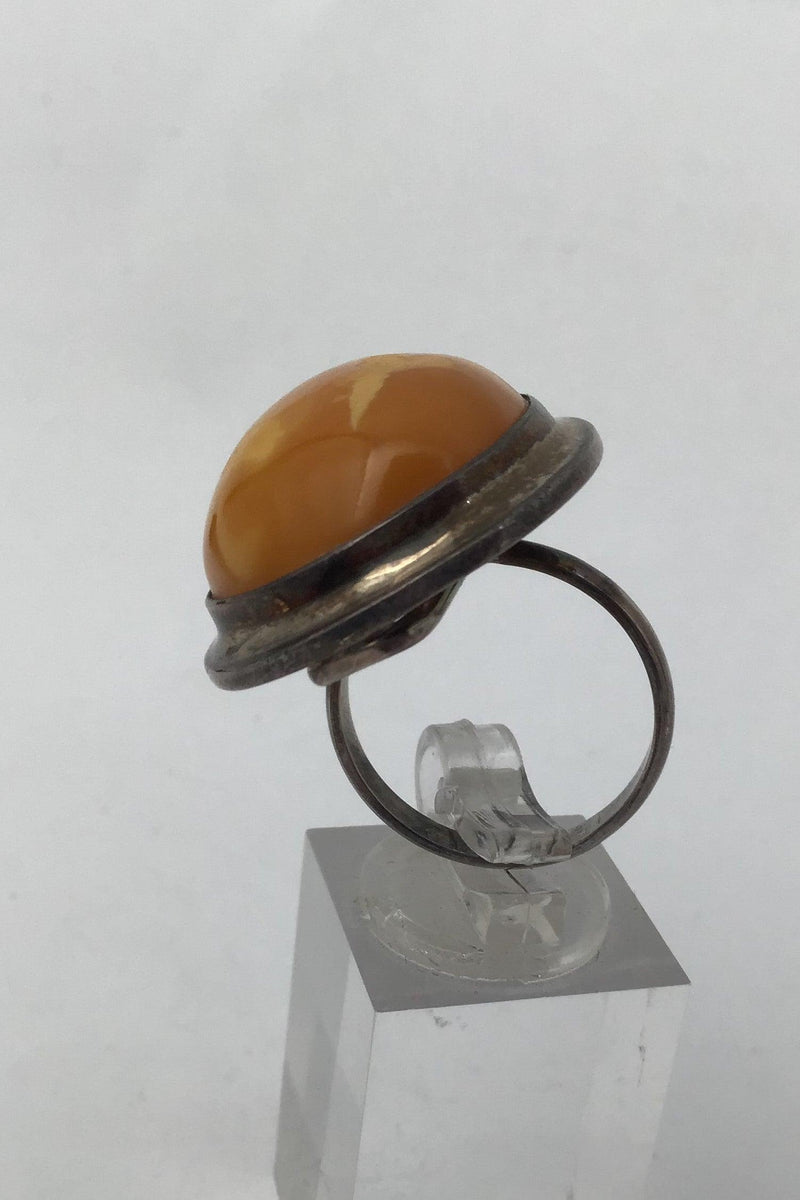 Sterling Sølv Ring med Rav - Danam Antik