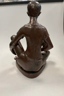 Royal Copenhagen Figur Stentøj Johannes Hedegaard No 20885. Dreng med hane