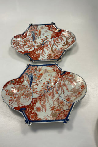 Par Imari porcelæns Tallerkener fra Japan omkring 1850