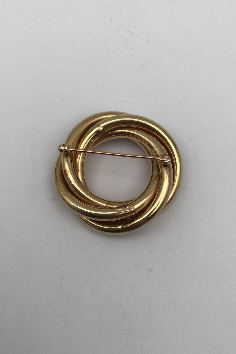 Tiffany & Co. 14 K Gold Brooch Open Circle