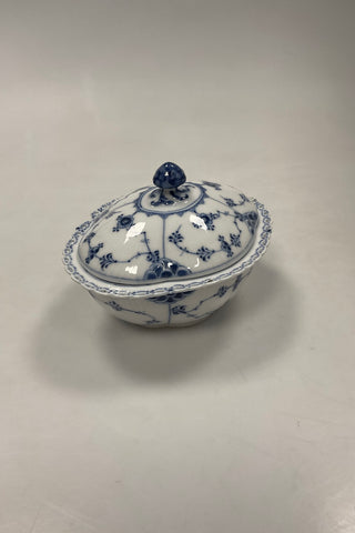 Royal Copenhagen Blue Fluted Full Lace Bowl with Lid No. 1100