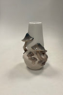 Royal Copenhagen Art Nouveau Vase med Snegl og Svampe No. 302/192