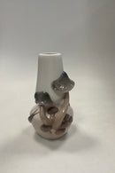 Royal Copenhagen Art Nouveau Vase med Snegl og Svampe No. 302/192