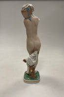 Royal Copenhagen Gerhard Henning overglasur figur af Badende Pige No 2428