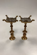 Antikke høje Lysestager i Messing