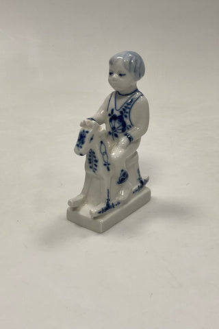 Royal Copenhagen Musselmalet Figur  Dreng på Gyngehest No. 5196