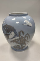 Royal Copenhagen Art Nouveau Unika Vase by Carl Mortensen with butterflies, dated March 1900