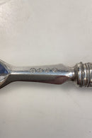 Udenlandsk Frokostgaffel i Sølvplet med Skaft af Ben