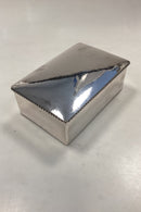 Cigaræske/Lågskrin i sølv med indlæg af træ