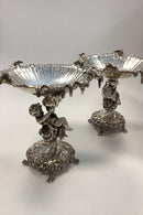 Østrisk Opstats/Frugtskål sæt i sølv med puttier