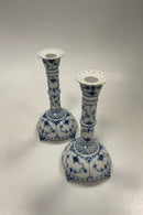 Par Royal Copenhagen Musselmalet Helblonde  Lysestager No. 1008