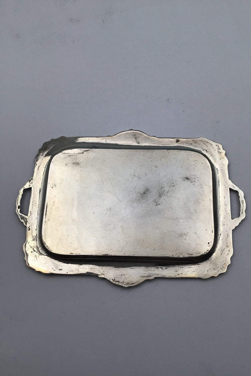 Lille Sølv Bakke med Våbenskjold - Danam Antik