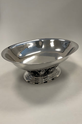 Georg Jensen Sterling Sølv Oval skål på fod No. 306A