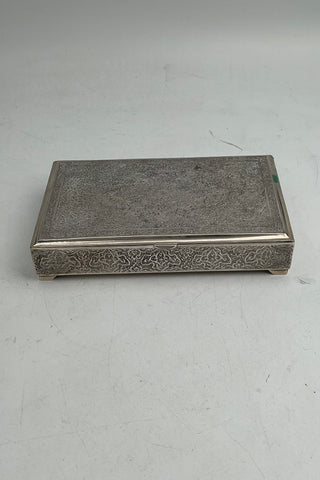 Russisk / Persisk 84 Sølv Cigar Boks